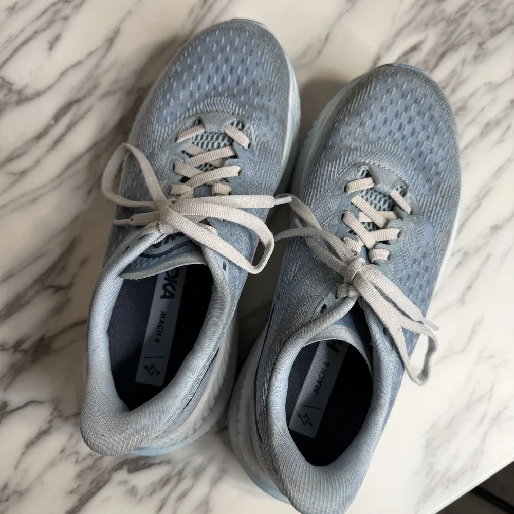 Hoka One One Mach 6 Womens Size 6.5 Blue Athletic Running Shoes Sneakers Comfort